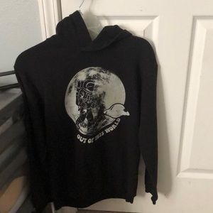 It is a black sweater